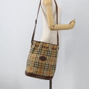 Burberrys Nova Check Shoulder Bag PVC Beige Auth INZ052-21