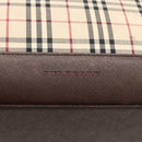 BURBERRY Nova Check Tote Bag Canvas Beige Silver Auth INZ053-17
