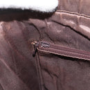BURBERRY Nova Check Tote Bag Canvas Beige Silver Auth INZ053-20