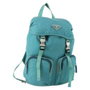 PRADA Backpack Nylon Light Blue Silver Auth INZ057-1