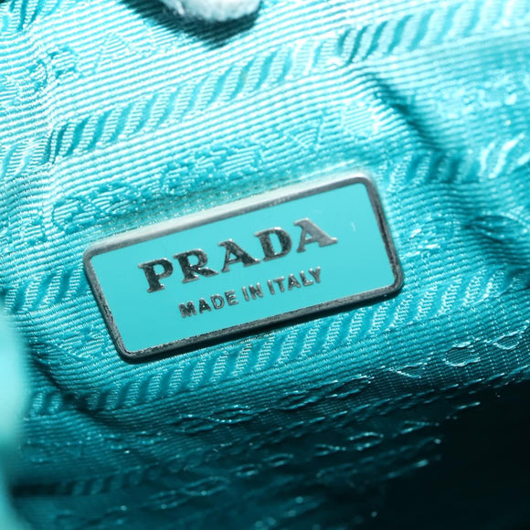 PRADA Backpack Nylon Light Blue Silver Auth INZ057
