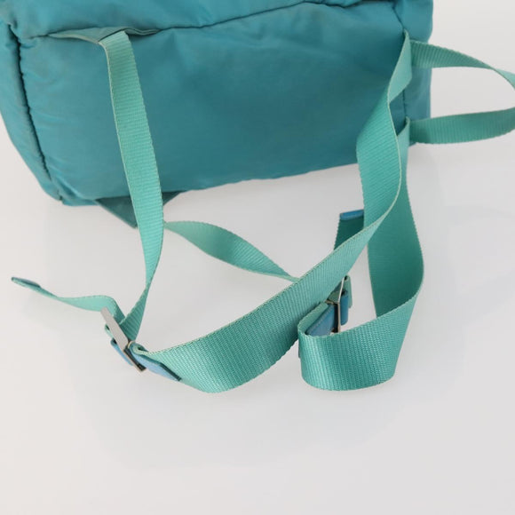 PRADA Backpack Nylon Light Blue Silver Auth INZ057