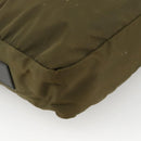 PRADA Shoulder Bag Nylon Khaki Silver Auth INZ058-15