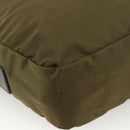 PRADA Shoulder Bag Nylon Khaki Silver Auth INZ058-17