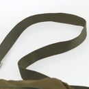 PRADA Shoulder Bag Nylon Khaki Silver Auth INZ058-8