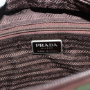 PRADA Tote Bag Nylon Khaki Silver Auth INZ059-18