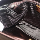 PRADA Chain Tote Bag Satin Black Gold Auth INZ060A-19