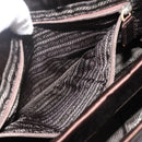 PRADA Chain Tote Bag Satin Black Gold Auth INZ060A-21