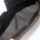 PRADA Chain Tote Bag Satin Black Gold Auth INZ060A-23