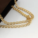 PRADA Chain Tote Bag Satin Black Gold Auth INZ060A-7