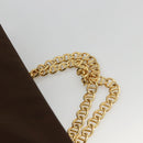 PRADA Chain Tote Bag Satin Black Gold Auth INZ060A-8