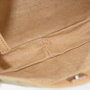 FENDI Shoulder Bag Nylon Beige Silver Auth INZ061-11