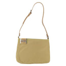 FENDI Shoulder Bag Nylon Beige Silver Auth INZ061-1