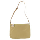 FENDI Shoulder Bag Nylon Beige Silver Auth INZ061-13