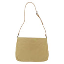 FENDI Shoulder Bag Nylon Beige Silver Auth INZ061-2