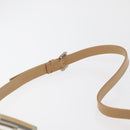 FENDI Shoulder Bag Nylon Beige Silver Auth INZ061-8
