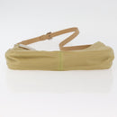 FENDI Shoulder Bag Nylon Beige Silver Auth INZ061-5
