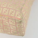 FENDI Zucchino Canvas Tragetasche Pink Gold Original INZ062-10