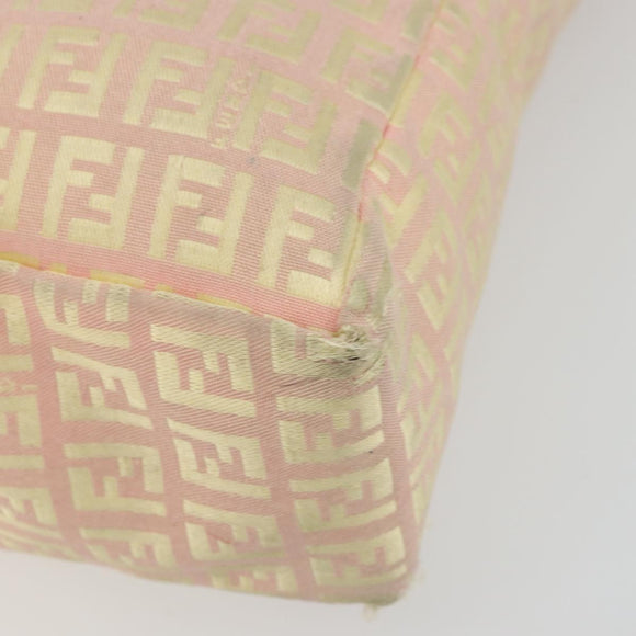 FENDI Zucchino Canvas Tragetasche Pink Gold Original INZ062