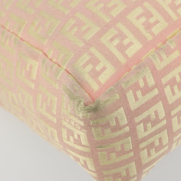 FENDI Zucchino Canvas Tragetasche Pink Gold Original INZ062