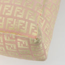 FENDI Zucchino Canvas Tragetasche Pink Gold Original INZ062-15