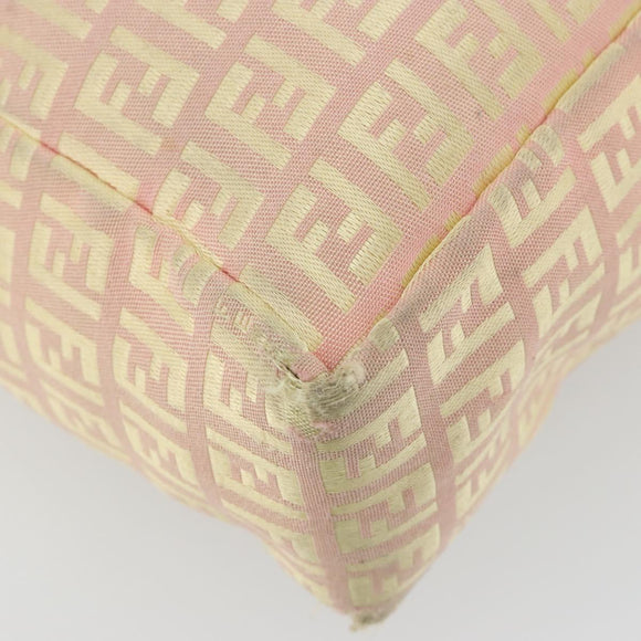 FENDI Zucchino Canvas Tragetasche Pink Gold Original INZ062