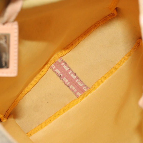 FENDI Zucchino Canvas Tragetasche Pink Gold Original INZ062
