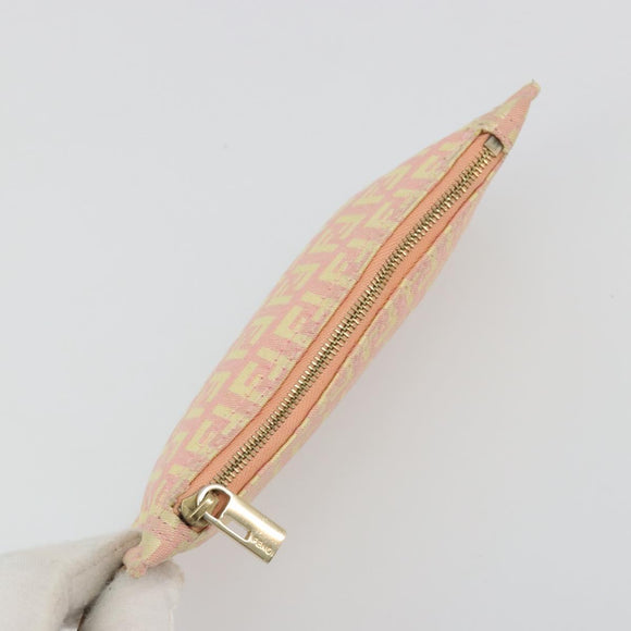 FENDI Zucchino Canvas Tragetasche Pink Gold Original INZ062