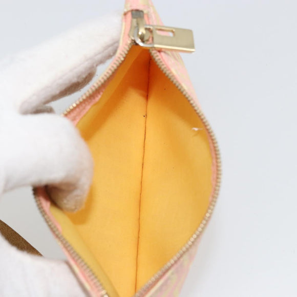 FENDI Zucchino Canvas Tragetasche Pink Gold Original INZ062