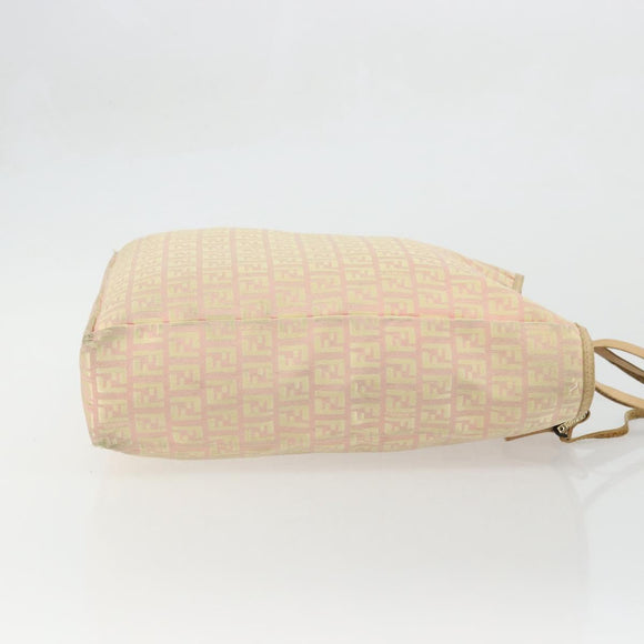 FENDI Zucchino Canvas Tragetasche Pink Gold Original INZ062