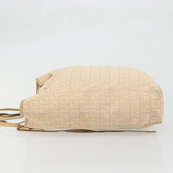 FENDI Zucchino Canvas Tragetasche Pink Gold Original INZ062