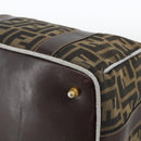 FENDI Zucca Canvas Hand Bag Brown Black Auth INZ063-10