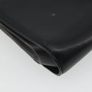 CELINE Horsebit Shoulder Bag Leather Black Gold Auth INZ069-18