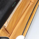 CELINE Horsebit Shoulder Bag Leather Black Gold Auth INZ069-11