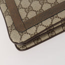GUCCI GG Supreme Web Sherry Line Bag PVC Beige Gold 14 02 013 Auth INZ070-11