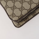 GUCCI GG Supreme Web Sherry Line Bag PVC Beige Gold 14 02 013 Auth INZ070-13