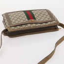 GUCCI GG Supreme Web Sherry Line Bag PVC Beige Gold 14 02 013 Auth INZ070-6