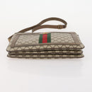 GUCCI GG Supreme Web Sherry Line Bag PVC Beige Gold 14 02 013 Auth INZ070-9
