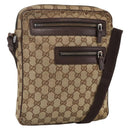 GUCCI GG Supreme Shoulder Bag Beige Silver 92551 Auth INZ071-1