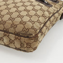 GUCCI GG Supreme Shoulder Bag Beige Silver 92551 Auth INZ071-8