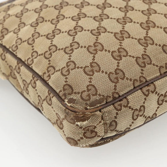 GUCCI GG Supreme Shoulder Bag Beige Silver 92551 Auth INZ071