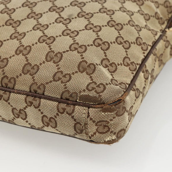 GUCCI GG Supreme Shoulder Bag Beige Silver 92551 Auth INZ071