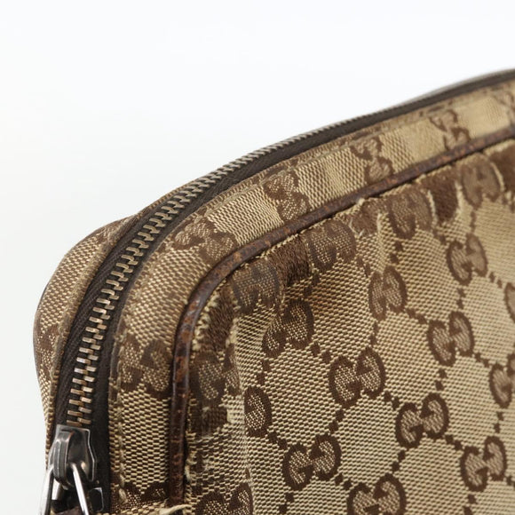 GUCCI GG Supreme Shoulder Bag Beige Silver 92551 Auth INZ071