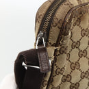 GUCCI GG Supreme Shoulder Bag Beige Silver 92551 Auth INZ071-18