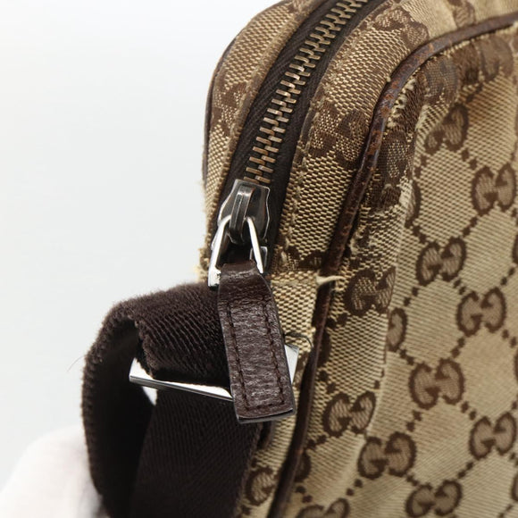 GUCCI GG Supreme Shoulder Bag Beige Silver 92551 Auth INZ071