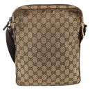 GUCCI GG Supreme Shoulder Bag Beige Silver 92551 Auth INZ071-2