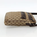 GUCCI GG Supreme Shoulder Bag Beige Silver 92551 Auth INZ071-4