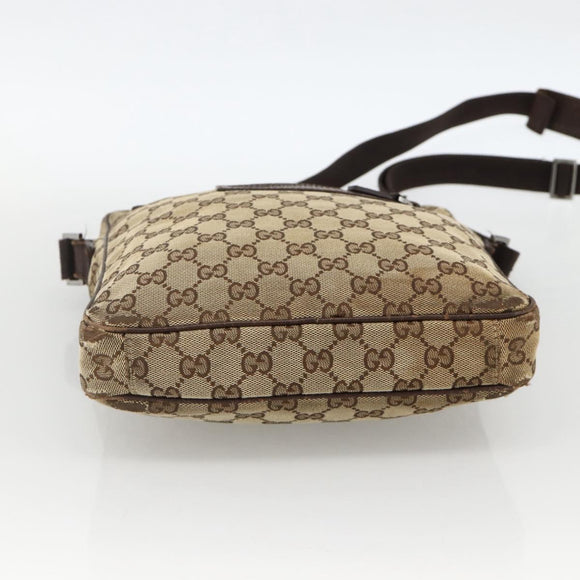 GUCCI GG Supreme Shoulder Bag Beige Silver 92551 Auth INZ071