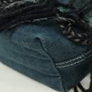BURBERRY Nova Check Blue Label Shoulder Bag Wool Navy Auth INZ074A-10