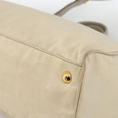PRADA Hand Bag Nylon 2way Beige Gold Auth INZ076A-15